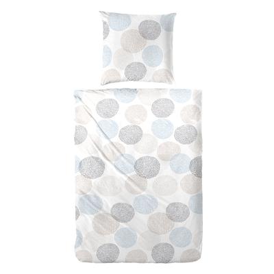 Bettwäsche PRIMERA "Soft-Seersucker-Bettwäsche Soft Dots", beige (braun), B/L: 155cm x 220cm, 1 Stk., 1 Stk., Soft-Seersucker, B/L: 80cm x 80cm, 2, Soft-Seersucker, Obermaterial: 100% Baumwolle, Bettwäsche, Bettwäsche