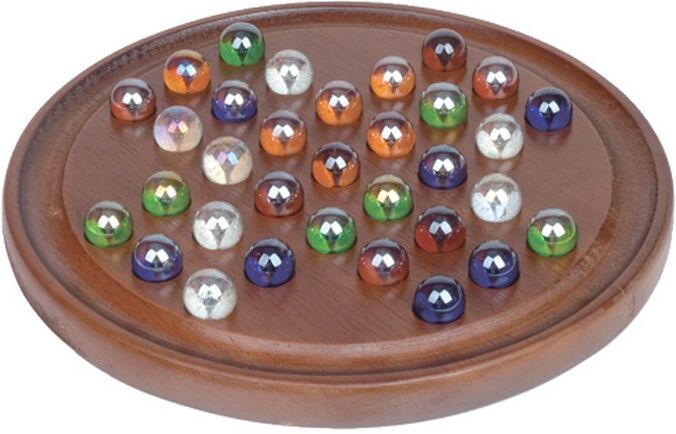 Loisirs Nouveaux Solitaire couleur Noyer billes en verre 23 cm