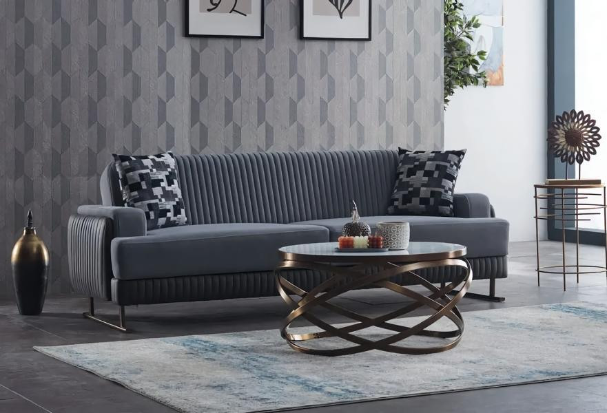 Luxus Design Lounge 3-Zits Sofa - Modern Polster Sofa - Grijs