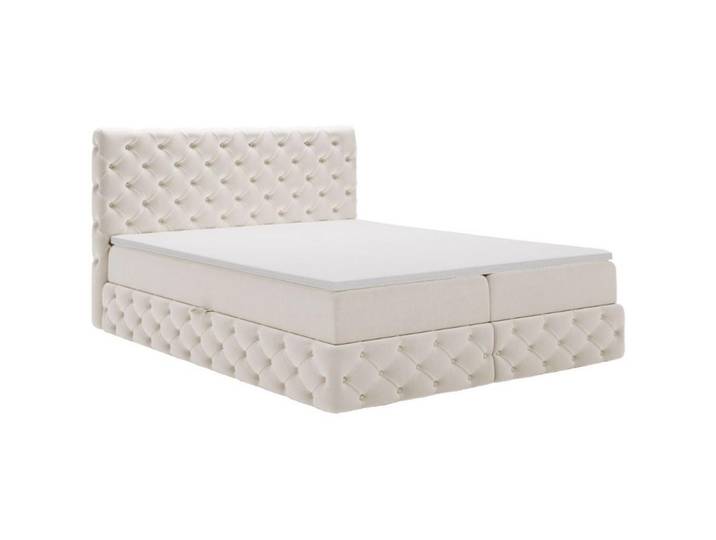 Graingold Boxbett Canolo 160x200 Cremige, Creme, 160x200 cm, Schlafzimmer, Betten, Boxspringbetten
