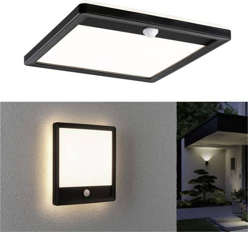 Paulmann Lamina PIR 94665 LED-Außenwandleuchte mit Bewegungsmelder 15W Schwarz