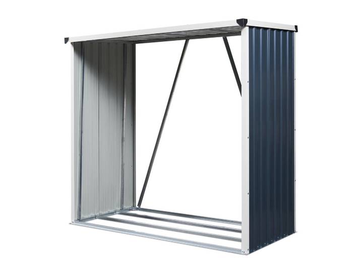casa.pro Brennholzunterstand Kalmar, Anthrazit, Metall, 158x152x80 cm, Kleinmöbel, Kamine & Zubehör