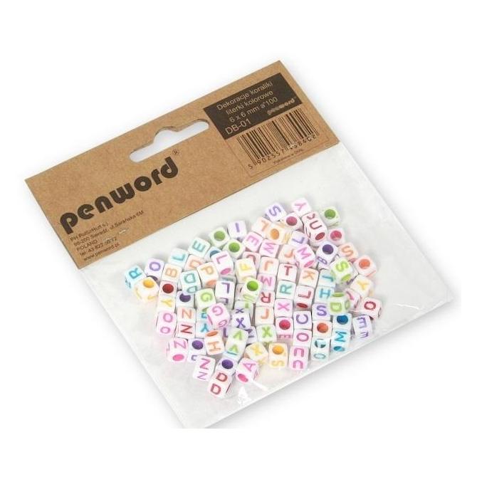 Polsirhurt Bunte Buchstabenperlen 6x6mm 100 Stk (48577964)