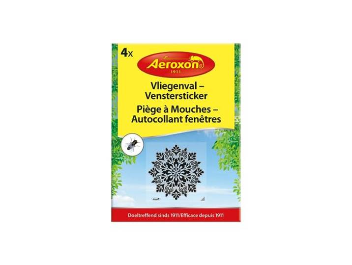 Aeroxon Vliegenval Vensterstickers, 4 stuks