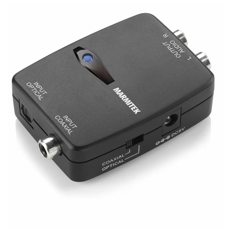Marmitek Connect DA21 Audio accessoire Zwart met optische aansluiting