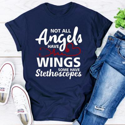 Not All Angels Have Wings Some Have Stethoscopes Navy 2XL