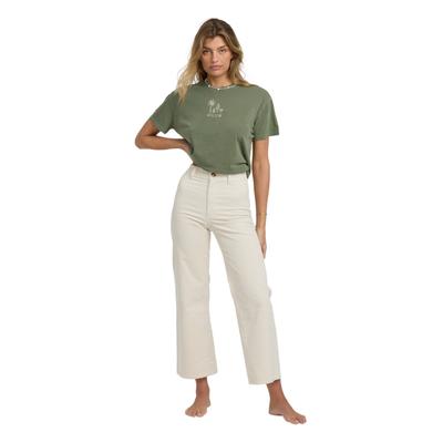 Stoffhose BILLABONG "Free Fall", Damen, Gr. 26 (XS), Normalgrößen, weiß (weißcap), Obermaterial: 97% Baumwolle / 3% Elasthan., Hosen Stoffhose