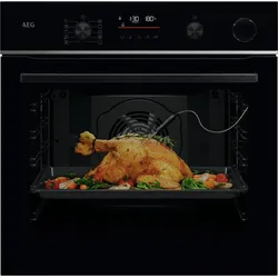 AEG Pyrolyse Backofen "TR6PB50WSB", Energieeffizienz: A++ (A+++-D), schwarz, B:59,6cm H:58,9cm T:56,9cm, Backöfen, Knusprig & saftig: SteamCrisp mit 25 % Dampf für leckere Ofengerichte