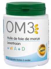 Om3 Huile de Foie de Morue Vit a + d - 120 Capsules - Boîte 120 capsules