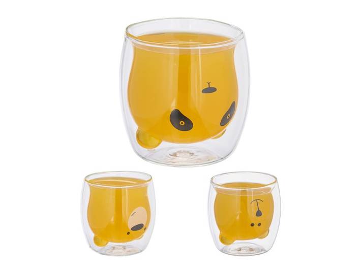 Relaxdays Doppelwandige Gläser 3 Bären