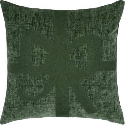Dekokissen PAD "GIFT", grün (grün, gemustert), B:40cm L:40cm, Polyester, Dekokissen_Sitzkissen_Kissenhüllen, Motiv eines Geschenks, das Freude, Vorfreude und Liebe symbolisiert