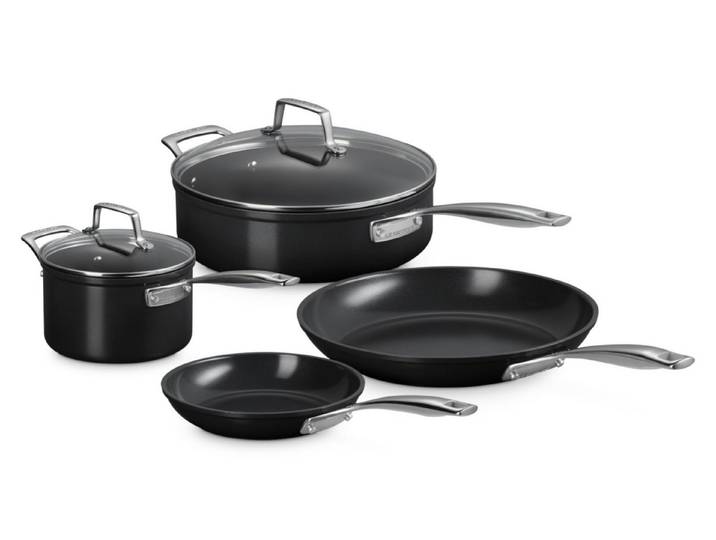 LE CREUSET Pfannen-Set Essential Kochgeschirrset Keramik-Antihaft 4tlg