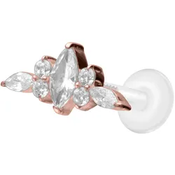 PTFE Labret mit Innengewinde + Titan-Aufsatz DESIGN