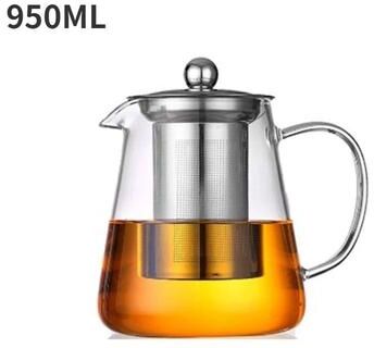 Uplifted Finds High Capacity Heat Resistant Glass Teapot With Infuser 950 Ml