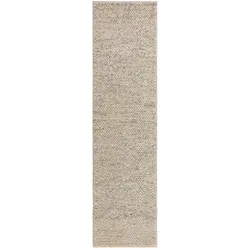 Eleganter & Warmer Hochdichter Teppich `Medway`. Farbe: Beige, 60x230 cm | Kadima Design