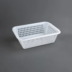 Vogue rechteckiges Abtropfsieb weiß 39,5 x 30,3cm