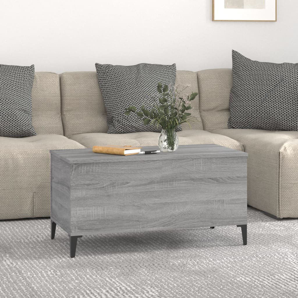 Metro Amyna Lift Top Four Leg Coffee Table with Storage Grey Sonoma
