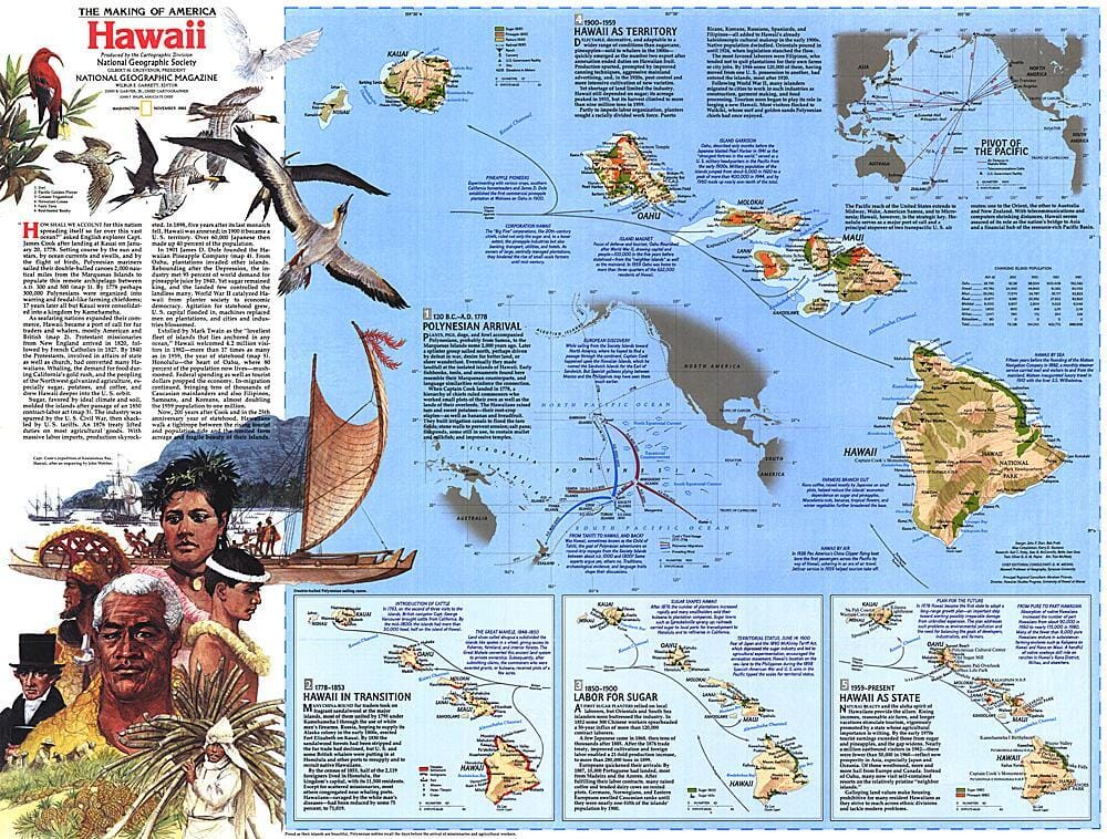 National Geographic Historic POD 1983 The Making of America, thème Hawaii