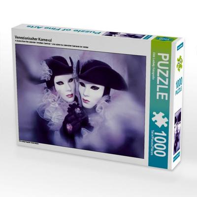 CALVENDO Puzzle Venezianischer Karneval 1000 Teile Puzzle quer | 1000 Teile Lege-Größe 64 × 48 cm Foto-Puzzle für glückliche Stunden