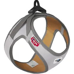 Curli Vest Hundegeschirr Reflective Glow grau XS (XS, Hund, Spazieren), Halsband + Leine