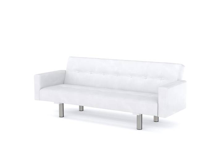 Schlafsofa Leder YALE weiss