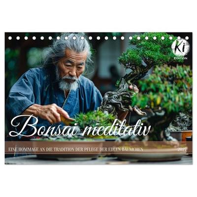 Bonsai meditativ (Tischkalender 2027 DIN A5 quer), CALVENDO Monatskalender