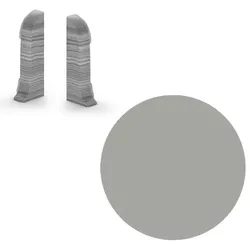 Endstück für Sockelleiste Naturel grau, PVC Länge 0,5 cm, Kantenhöhe 56 mm, NATNGTK03