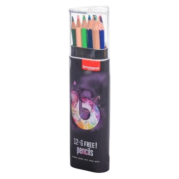 Bruynzeel Colour pencil tin light | 12 + 6 free colours (18x) (ROY-60212118)