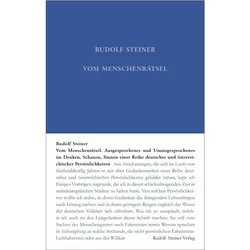 Vom Menschenrätsel, Fachbücher von Rudolf Steiner Nachlassverwaltung, Rudolf Steiner
