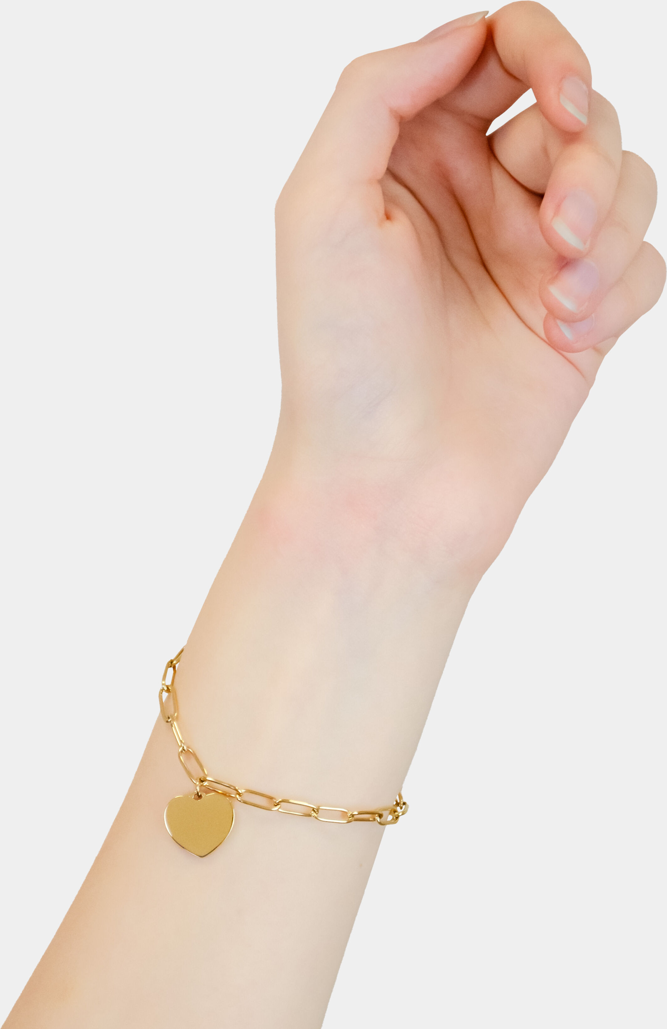 Armband LIEBESKIND BERLIN "Schmuck Edelstahl Armkette My Heart Herz", gold (gelbgoldfarben), Armbänder, Damen, 20cm, Edelstahl, Armband