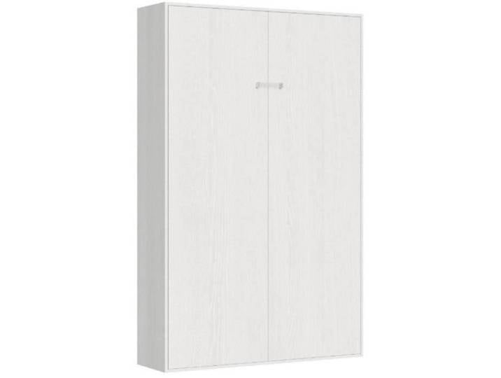 Lit escamotable vertical 140x190 cm bois blanc Kanto