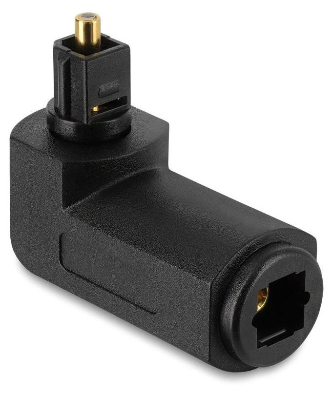 Delock TOSLINK-adapter 90 graden geknikt en 360 graden draaibaar mannelijk naar vrouwelijk