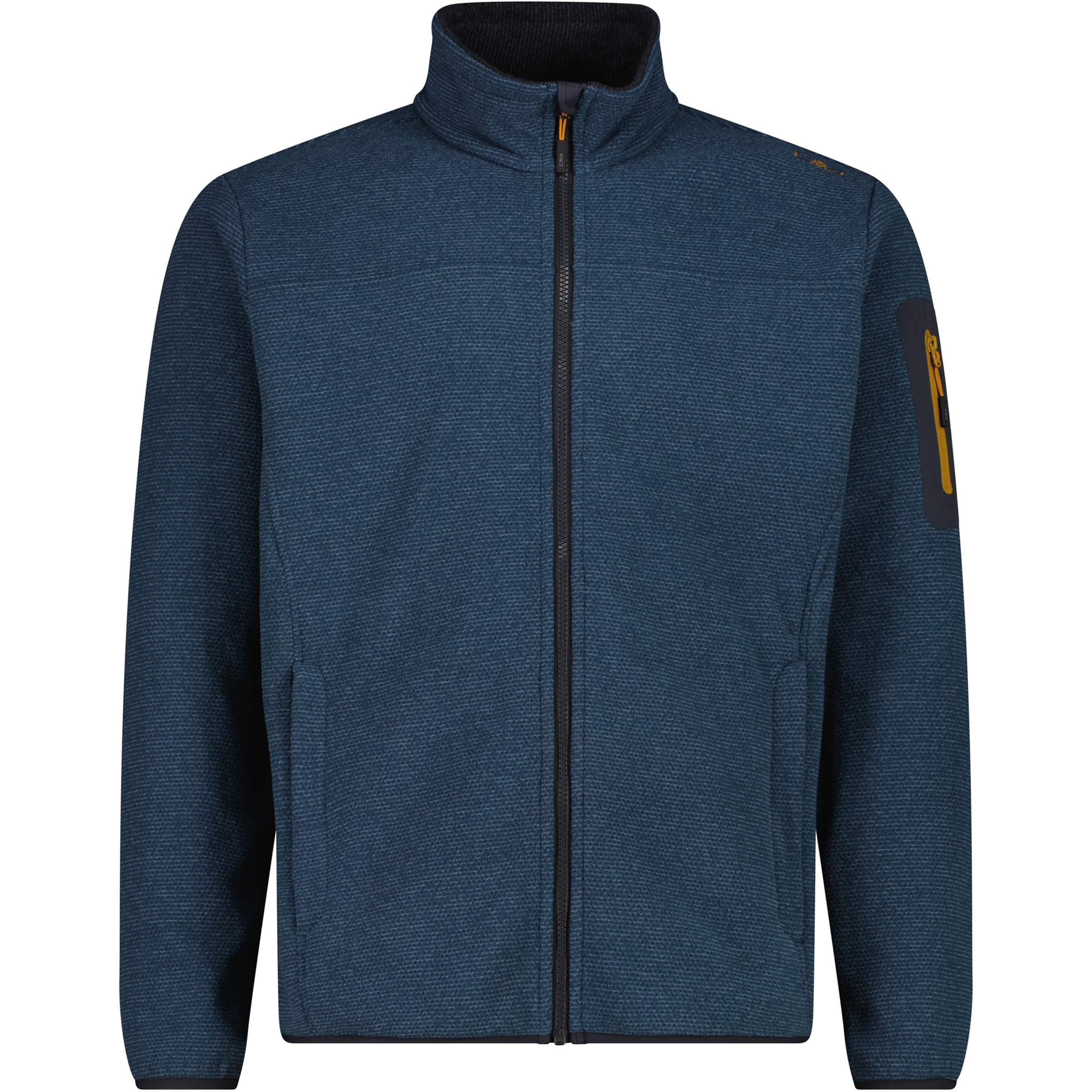 CMP Knitted Jacquard Herren Fleecejacke blau Größe S Trekking Atmungsaktiv