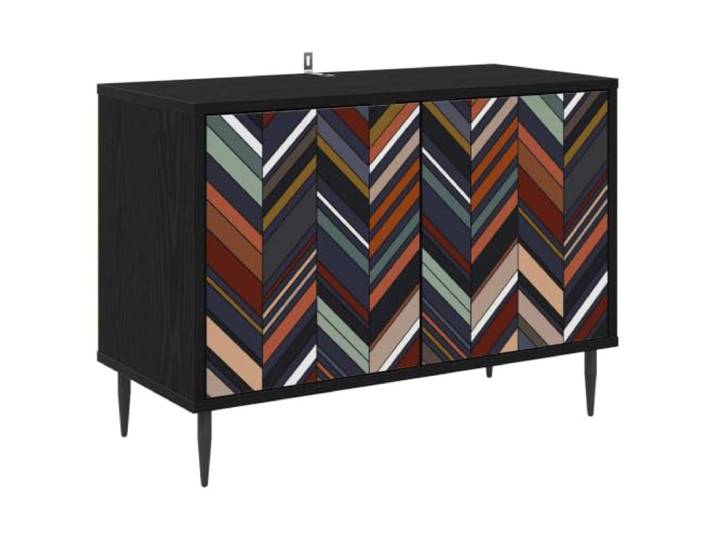 Makastle TV-Schrank 69x33x50,5 cm Schwarz Eichen-Optik