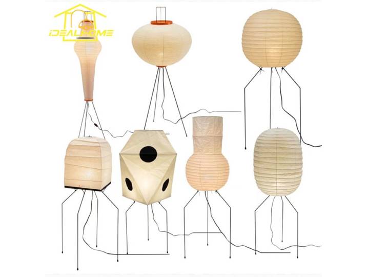 Japonais Wabi-sabi Akari Noguchi Yong lampadaire LED E27 design papier de riz support lampe Art décor maison salon/salle de thé canapé café