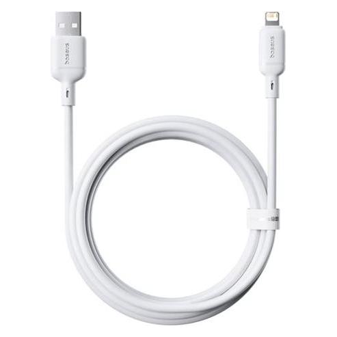 Baseus Silky Series Ladekabel USB auf iP 2.4A 2m Weiss (2 m, USB 2.0, 12 W) (P10377702213-01)
