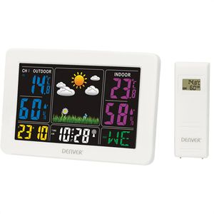 Denver Wetterstation WS-540W, Funk, digital, mit Außensensor, Wettervorhersage, LC-Display & 4 Messwerten