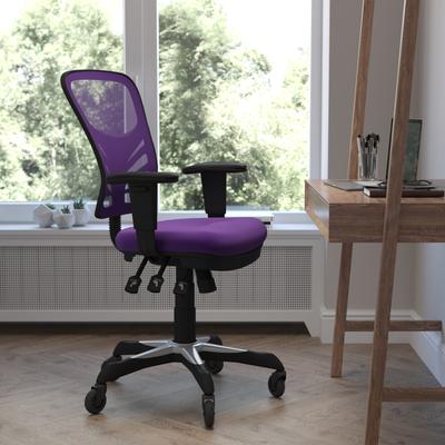Lancaster Home Mid-Back Ergonomic Multifunction Mesh Chair with Polyurethane Wheels
