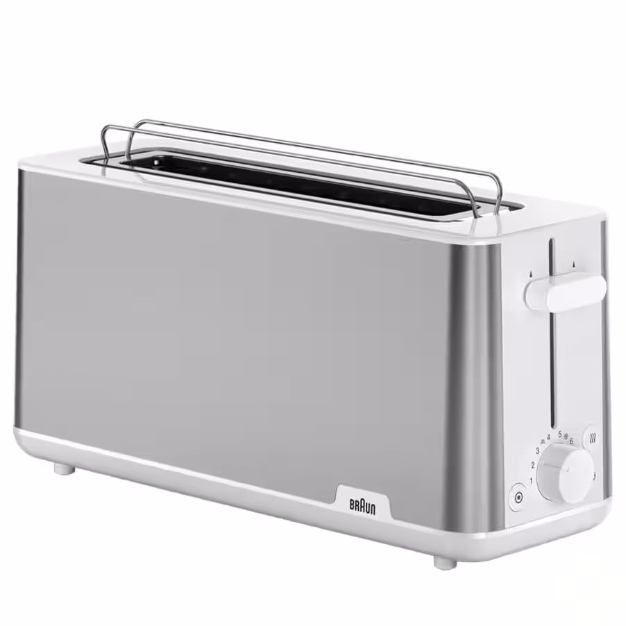 Braun HT1610 PurShine Langschlitz-Toaster weiß