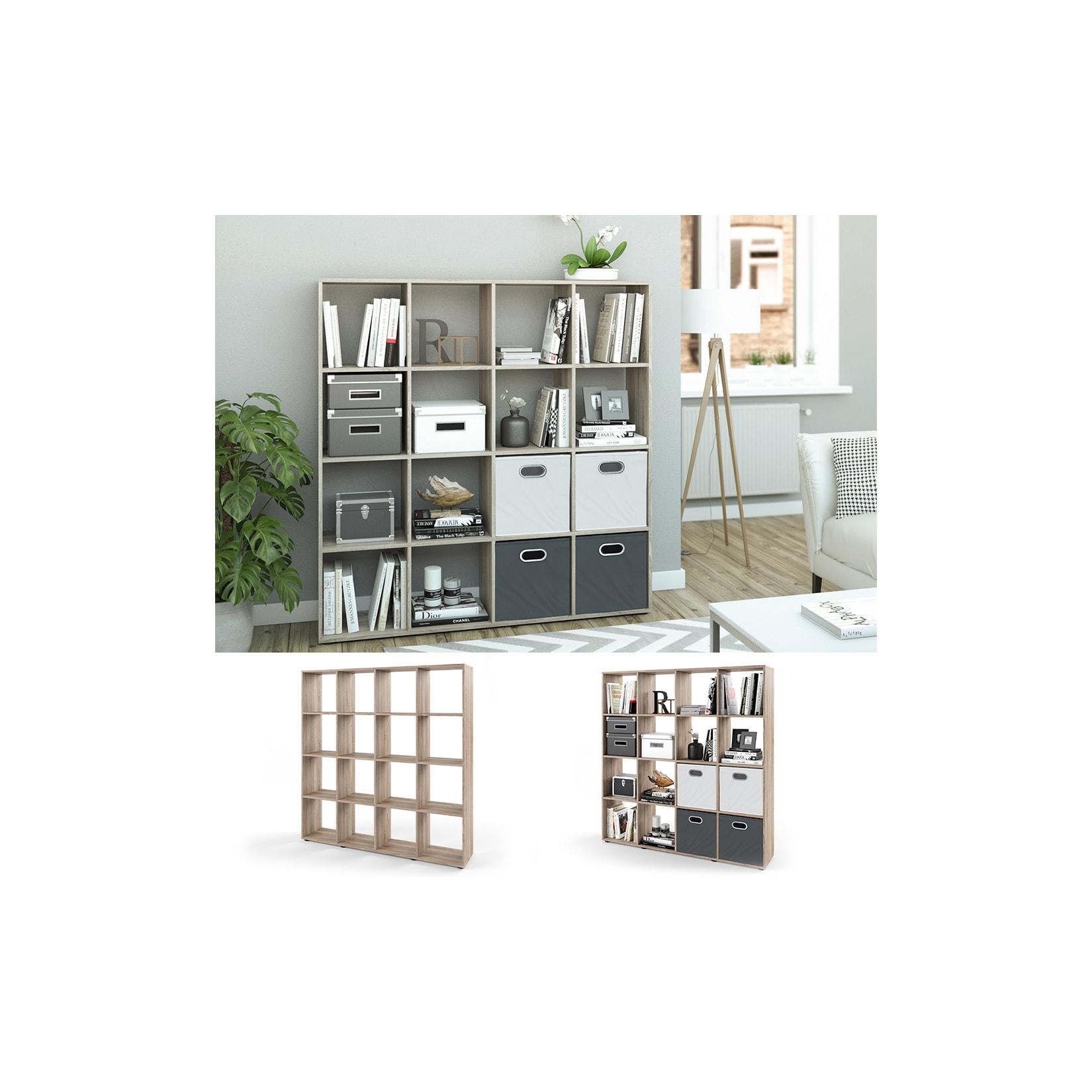 Vicco Raumteiler Bücherregal Standregal Aktenregal Regal 16 Sonoma