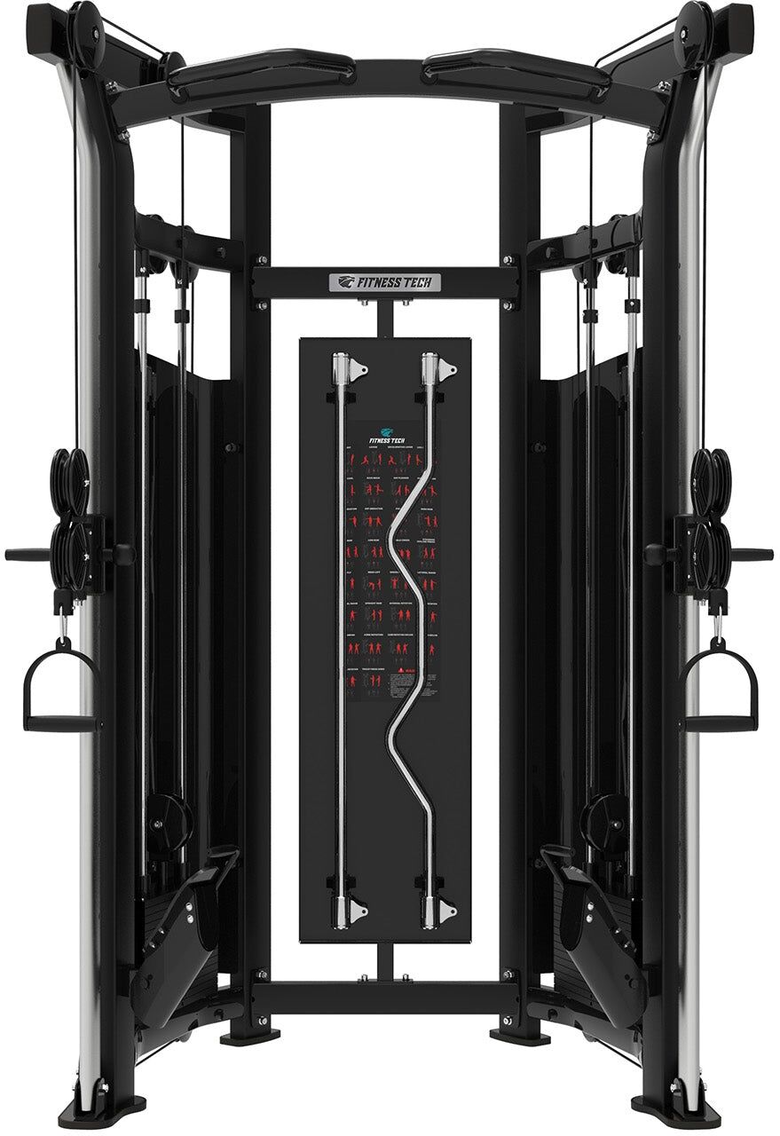 Fitness Tech Polea doble ajustable F24 . Negro