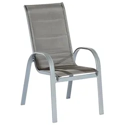 Gartensessel Amalfi di Lusso 2er-Set Braun Metall/Textil