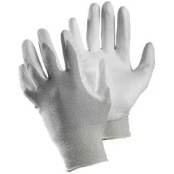 ESD-Nylon/Kohlefaser Feinstrickhandschuhe 811 grau - 8 (M)