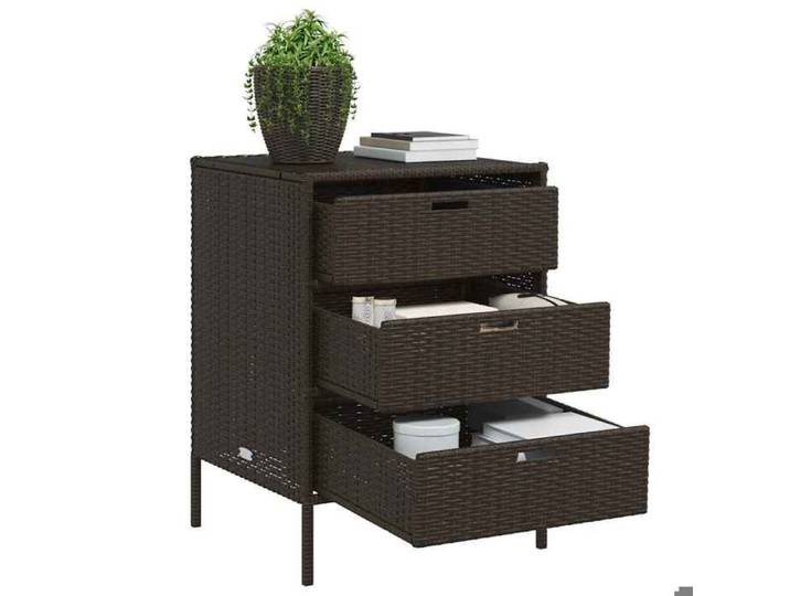 (Vente Chaude)Colonne D'Extérieur CLOUD Brun Armoire de rangement de jardin - FAFA-TOP - Meuble de jardin - marron 55x59x80cm résin