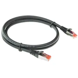 ACT Black 15 meter CAT6A U/FTP PVC high flexibility tangle-free patch cable snagless with RJ45 connector (U/FTP, CAT6a, 15 m), Netzwerkkabel