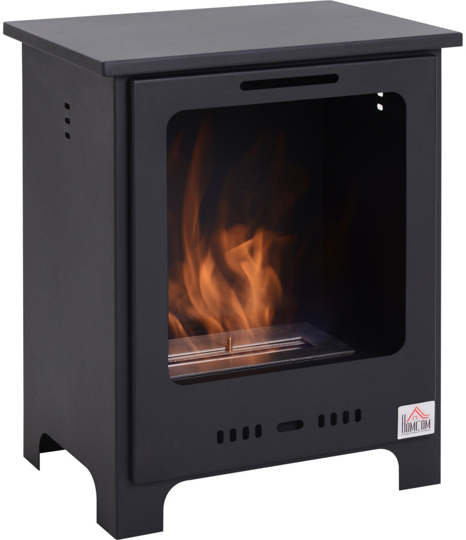 Belfry Heating 40 cm W Black Bio-Ethanol Stove Black 50cm H X 40cm W X 30cm D