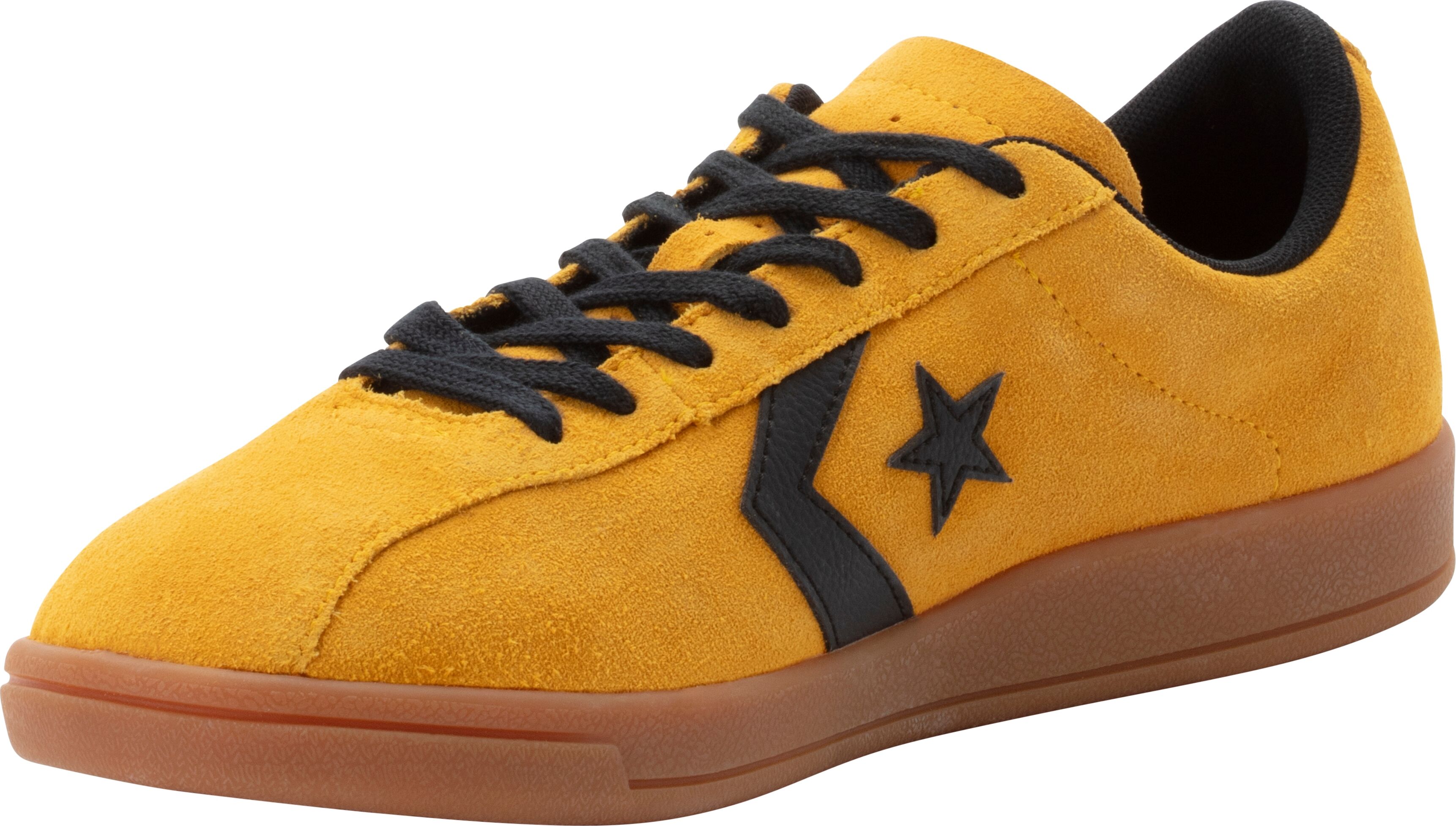 Sneaker CONVERSE "CLASSIC TRAINER SUEDE", Damen, Gr. 37,5, gelb (gelb, schwarz, gum), Leder, Schuhe Sneaker gelb, schwarz, gum 37,5