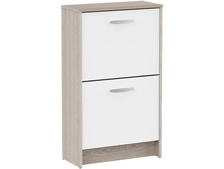 Schuhschrank DEMEYERE GROUP Nano , weiss (weiß), B:53,9cm H:90,6cm T:24,4cm, Holzwerkstoff, Schränke, Schuhschrank