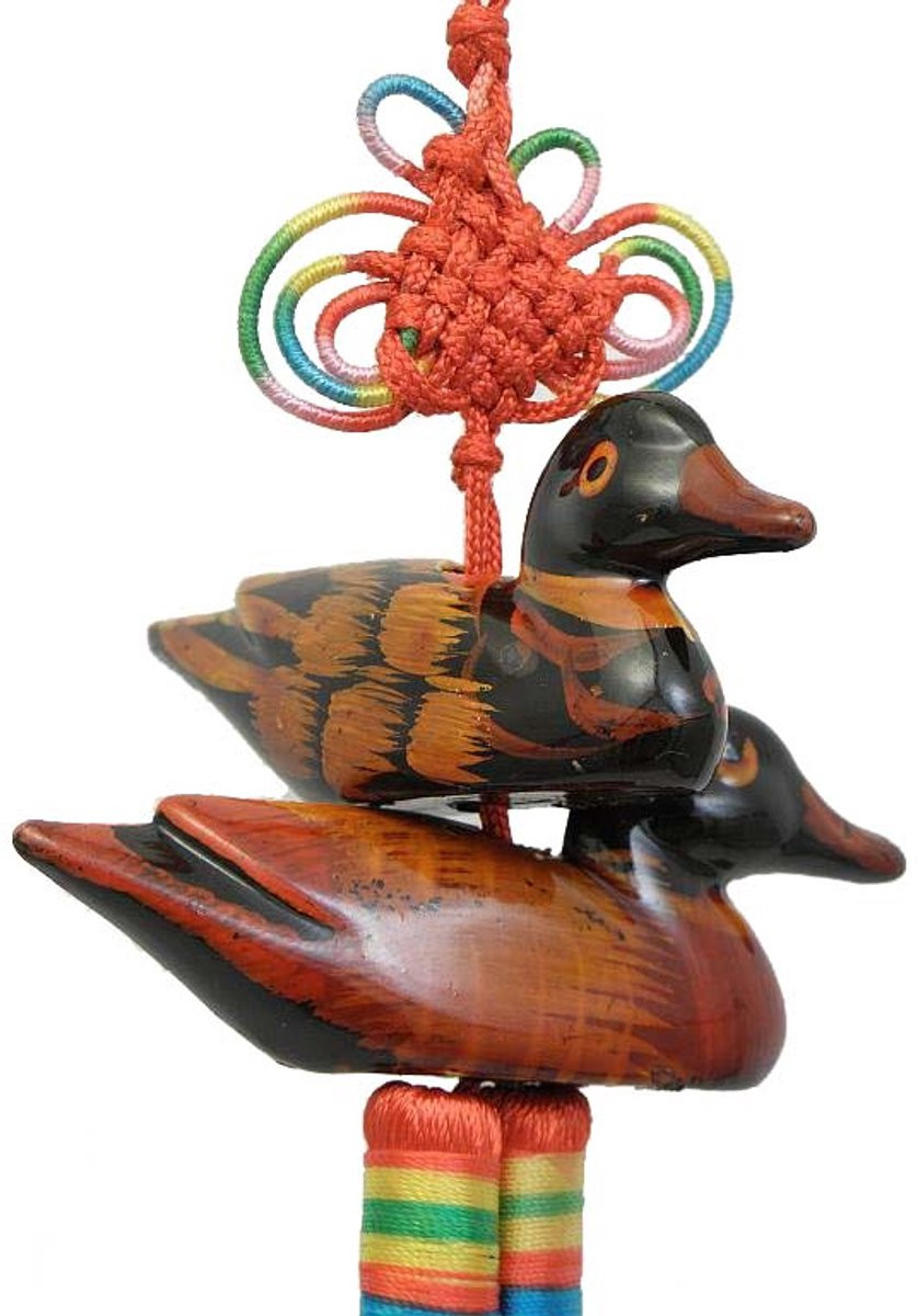 Mandarijne Eenden Hangdecoratie - Feng Shui Symbol voor Liefde en Huwelijk