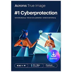 Acronis True Image Premium Abonnement 1 Computer + TB Cloud-Speicher - Jahr